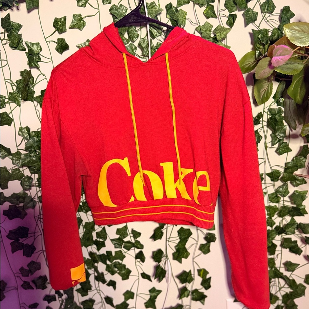 Coca-Cola Red Hoodie with Yellow Accents